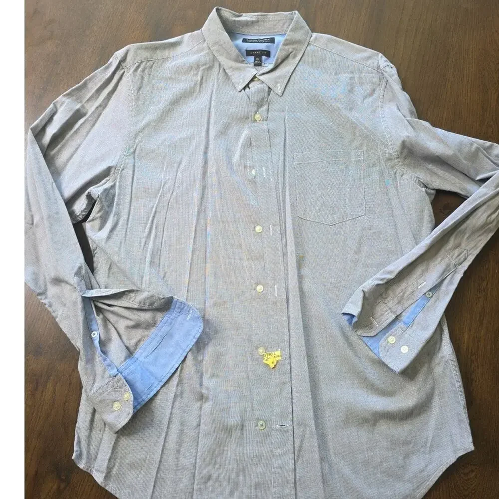 Banana Republic Shirt Mens XL Grant Fit Blue Long Sleeve Button 100% Cotton